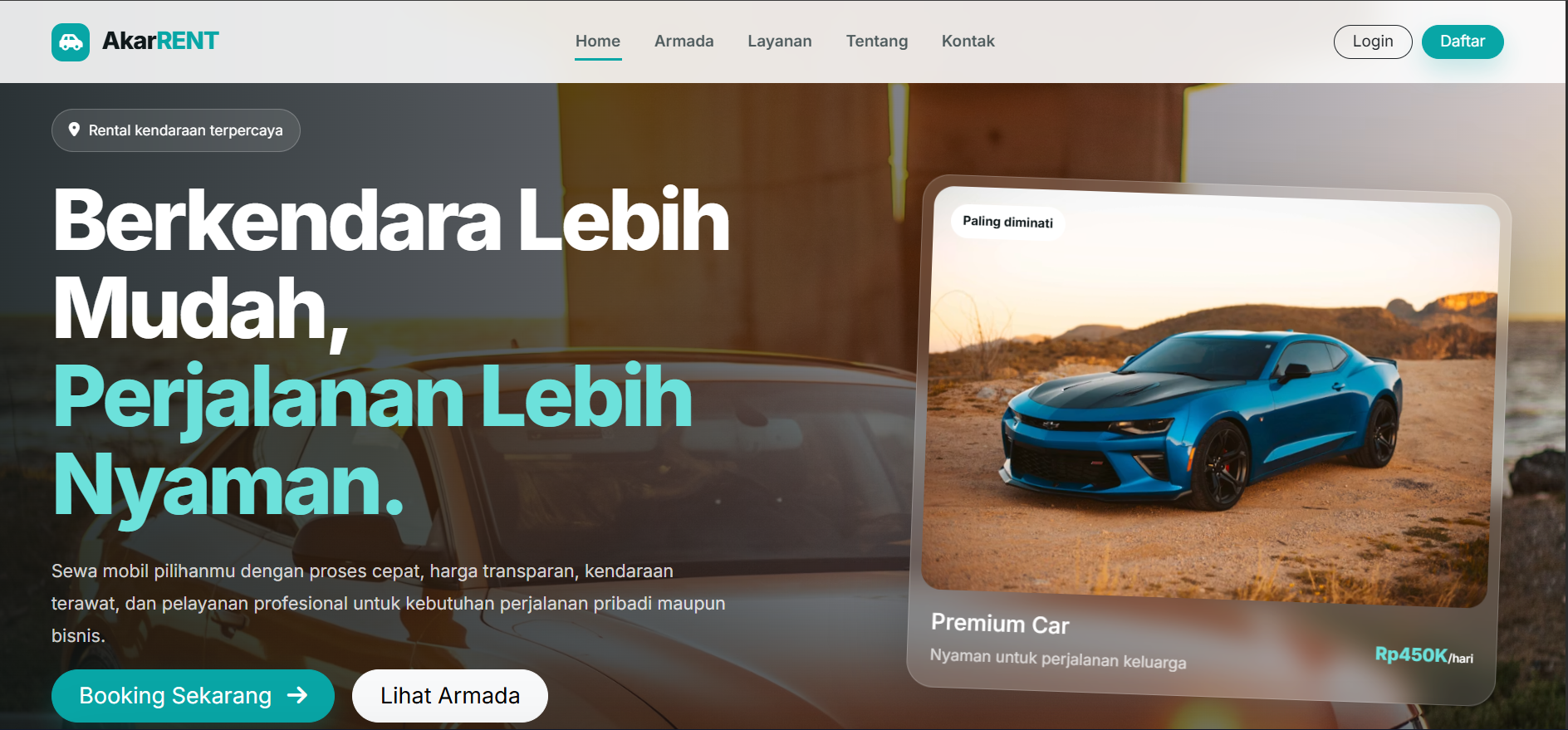 Website Rental Mobil