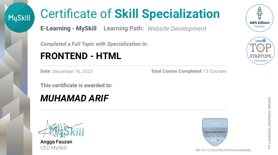 Certificate 3