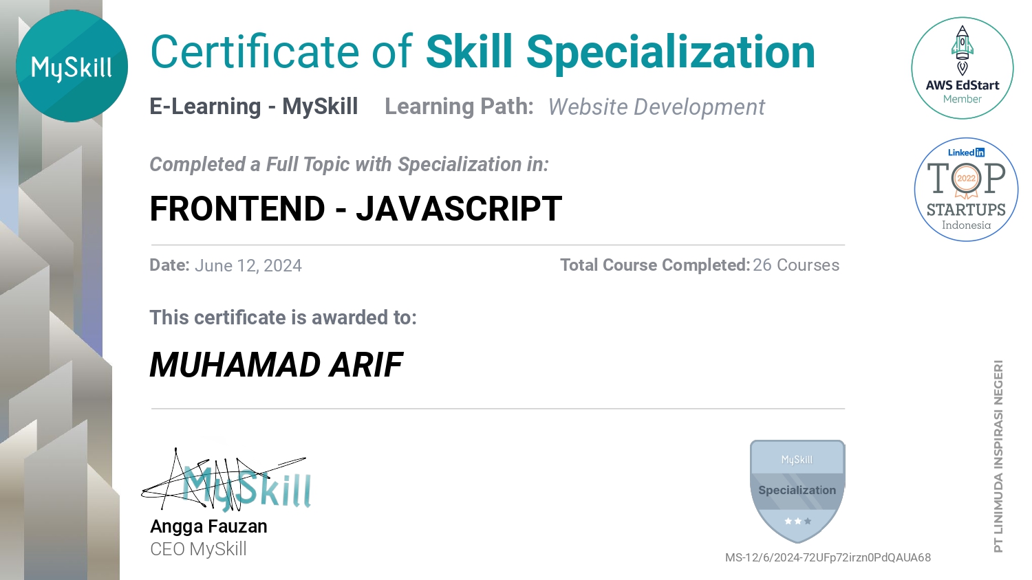 Certificate 5